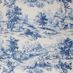 Classic Toile de Jouy Pattern