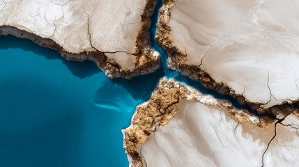 satellite view of post-earthquake terrain showing crustal deformation and ground rupture