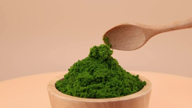 Wolffia globosa or swamp algae or water meal. Super food