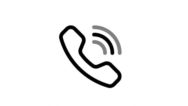 phone call minimalist stroke animation