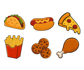 Delicious Unhealthy Food Meal