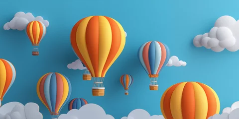 Printed roller blinds hot air balloons