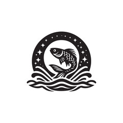 logo of fish jumping on water