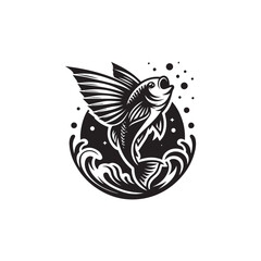 logo of fish jumping on water