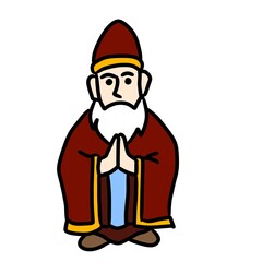 cartoon saint nicholas icon