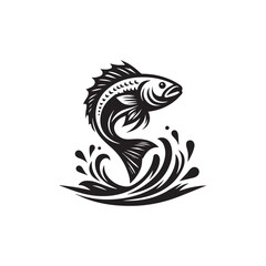 logo of fish jumping on water