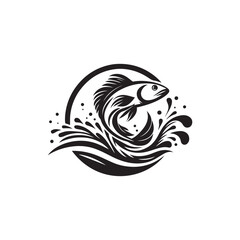 logo of fish jumping on water