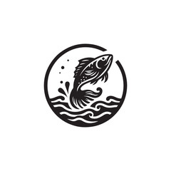 logo of fish jumping on water
