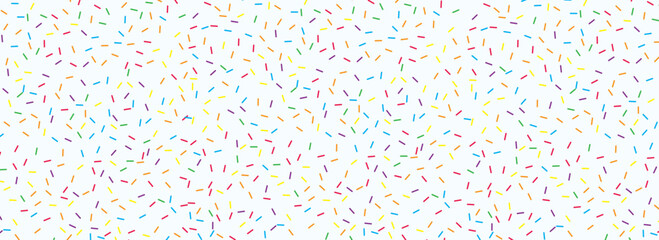 Mint donut sprinkles seamless pattern. Dessert sugar candy background. Cake glaze icing overlay for decorative banner, poster, template. Cupcake or ice cream topping texture wallpaper. Vector