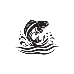 logo of fish jumping on water