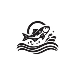 logo of fish jumping on water