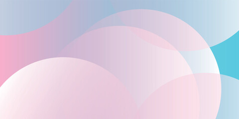 minimalist banner background soft color pink blue and pink gradations. circle modern design background