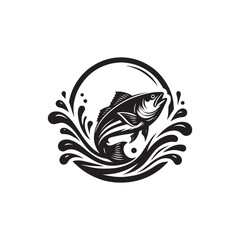logo of fish jumping on water