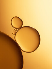 golden oil droplets