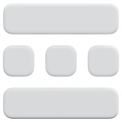 3D Stacked Content Blocks Icon