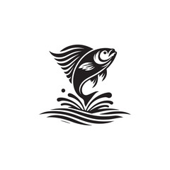 logo of fish jumping on water