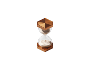 Bronze hourglass, time passing