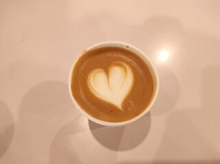 a cup of latte