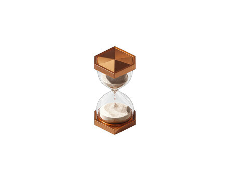 Bronze hourglass, time passing