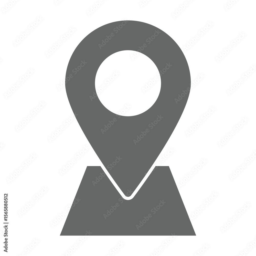 Fototapete Location marker icon representing geographic points for navigation and mapping purposes. Map pointer marking specific geographical location. eps 10