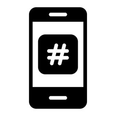 hashtag glyph icon