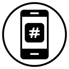 hashtag glyph icon