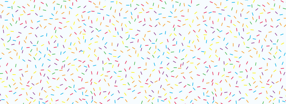 Mint donut sprinkles seamless pattern. Dessert sugar candy background. Cake glaze icing overlay for decorative banner, poster, template. Cupcake or ice cream topping texture wallpaper. Vector