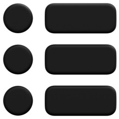 3D Dark Dashboard Grid Icon