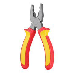 Red and Yellow Hand Pliers: A pair of durable pliers with comfortable red and yellow handles, perfect for various tasks.