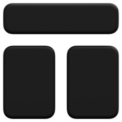 3D Dark Navigation Layout Icon