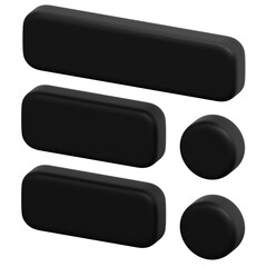 3D Dark Sidebar Panel Icon