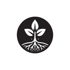 tree sprout logo growing