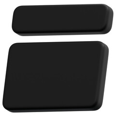 3D Dark Panel Layout Icon