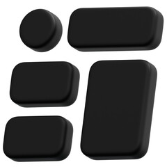 3D Dark List Interface Icon