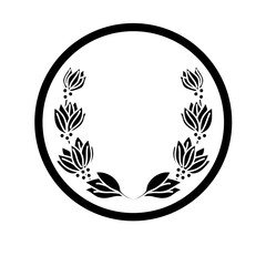 wreath laurel with floral ornament