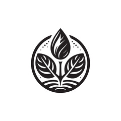 tree sprout logo growing