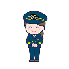 パイロット／ななめ／女性 01