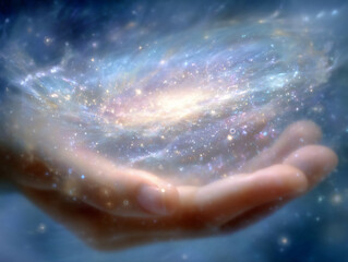 Fototapeta premium cosmic hand creation