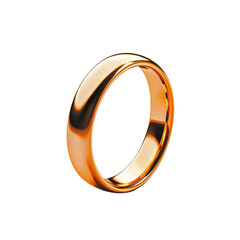 Elegant polished gold wedding ring on a black background