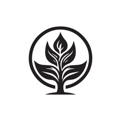 tree sprout logo growing