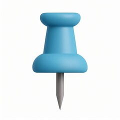  3D Blue Push Pin Icon