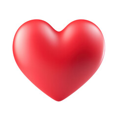 Glossy red heart symbol on a black background