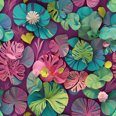 seamless pattern with flowers