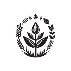 tree sprout logo growing