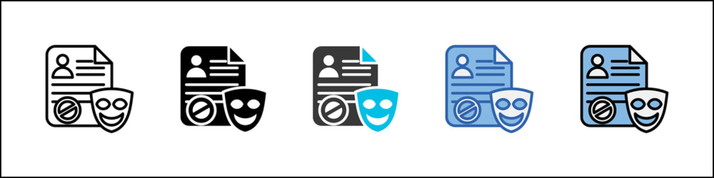 Misrepresentation Icon Pack Multistyle Illustration