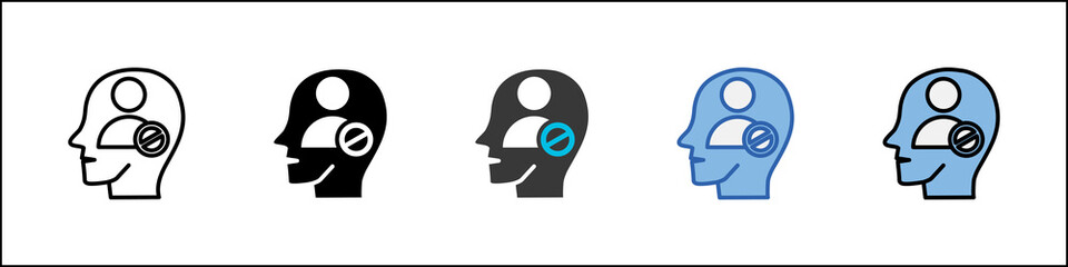 Prejudice Icon Pack Multistyle Illustration