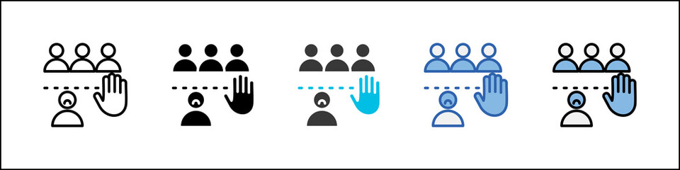 Marginalization Icon Pack Multistyle Illustration