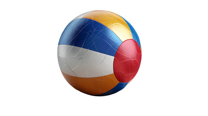 Multi-Colored Sports Sphere 3d rendered, isolated on transparent background