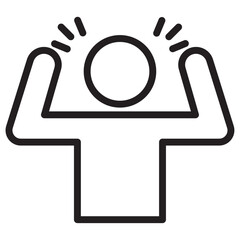 Angry person icon vector illustration isolated sign