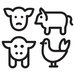 Animal husbandry icon vector illustration isolated sign